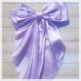 Large Silky Long Tailed Waterfall Hair Bow