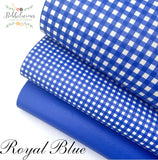 Royal blue hair bow, royal blue school hair bow, royal blue gingham hair bow