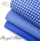 Royal blue hair bow, royal blue school hair bow, royal blue gingham hair bow