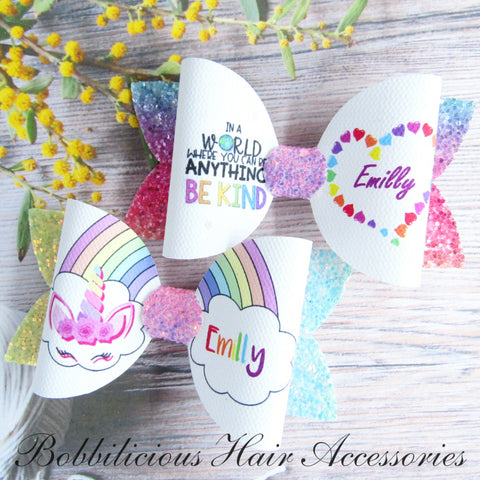 Personalised Hairbow Bobbilicioushairaccessories 