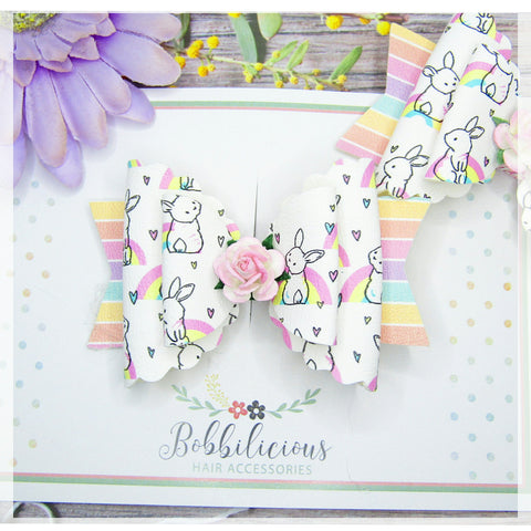 Easter hairbow, Easter hair accessories, bunny hairbow, bunny hair accessories
